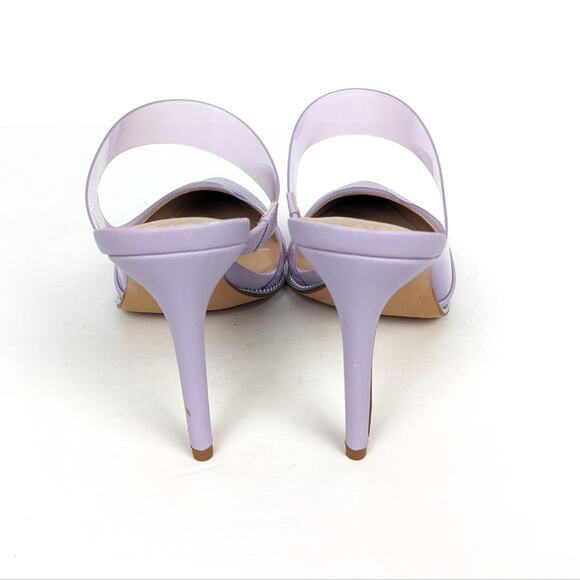 NWOT BCBGeneration Lavender Hunnie Vinyl Strap Stiletto Mule Size 7.5 - Picture 6 of 10